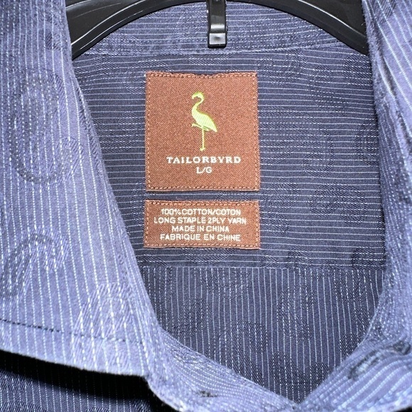TAILORBYRD, MENS, LONG SLEEVE, BUTTON DOWN SHIRT. SIZE L - Picture 6 of 8